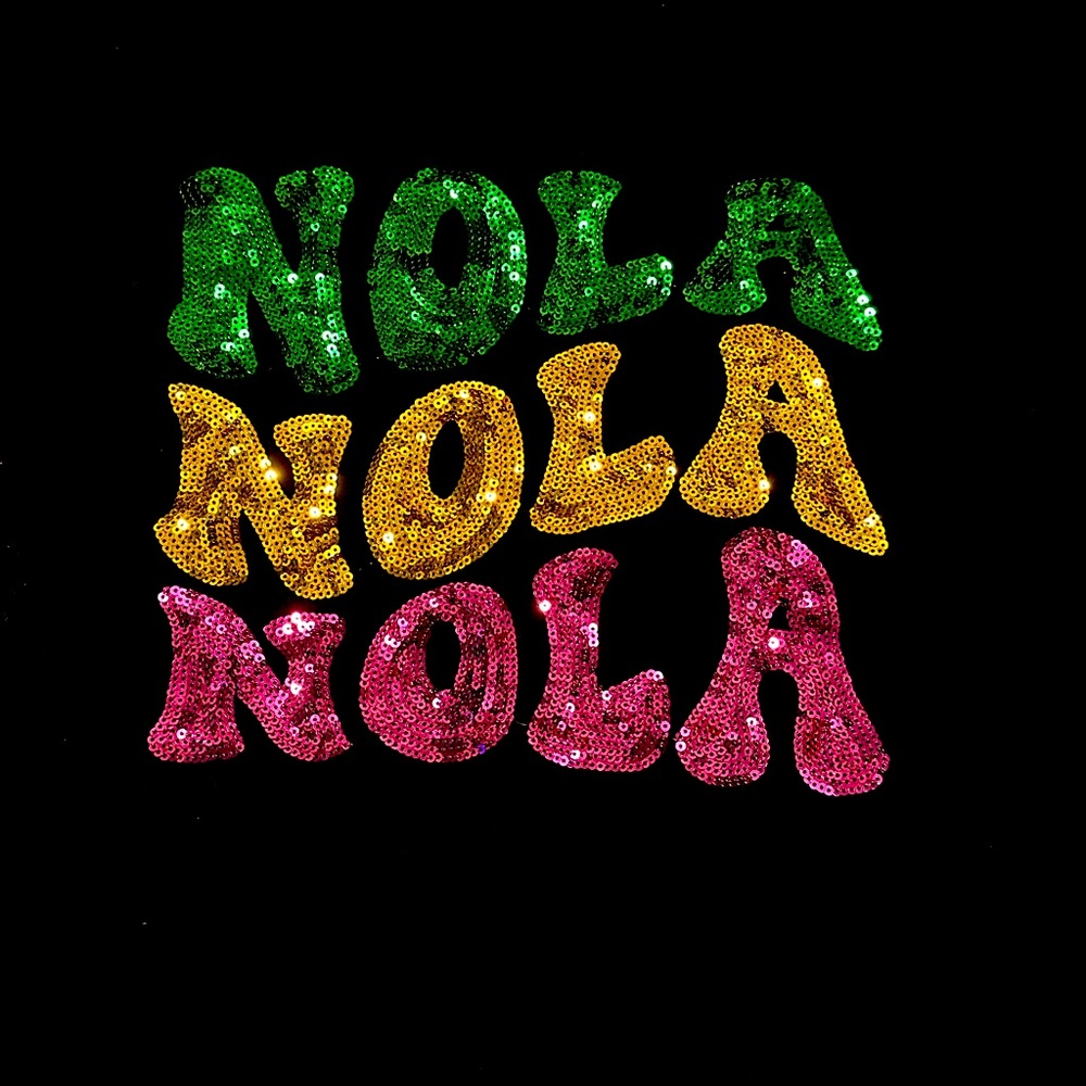 Mardi Gras! Long sleeve NOLA sequin shirt
